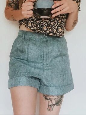 Blackmilk limited tweed blue shorts nwt
